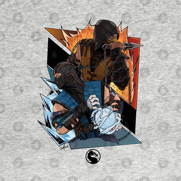 Scorpion & Sub Zero by Paul Draw